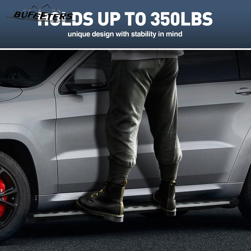 BUFEETERS  Side Step Running Board Nerf Bar Fit For 2011 2012 2013 2014 2015 2016 2017 2018 2019 2020 2021 Jeep Grand Cherokee ,Black&Silver