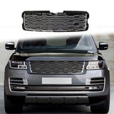 BUFEETERS   Front Grille Mesh Vent Cover Grill Bar Fit For Range Rover 2018+ SVA,Black&Silver