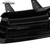 BUFEETERS Front Upper and Lower Grille Fit For 2017 2018 2019 Toyota Highlander,Factory Style,Gloss Black