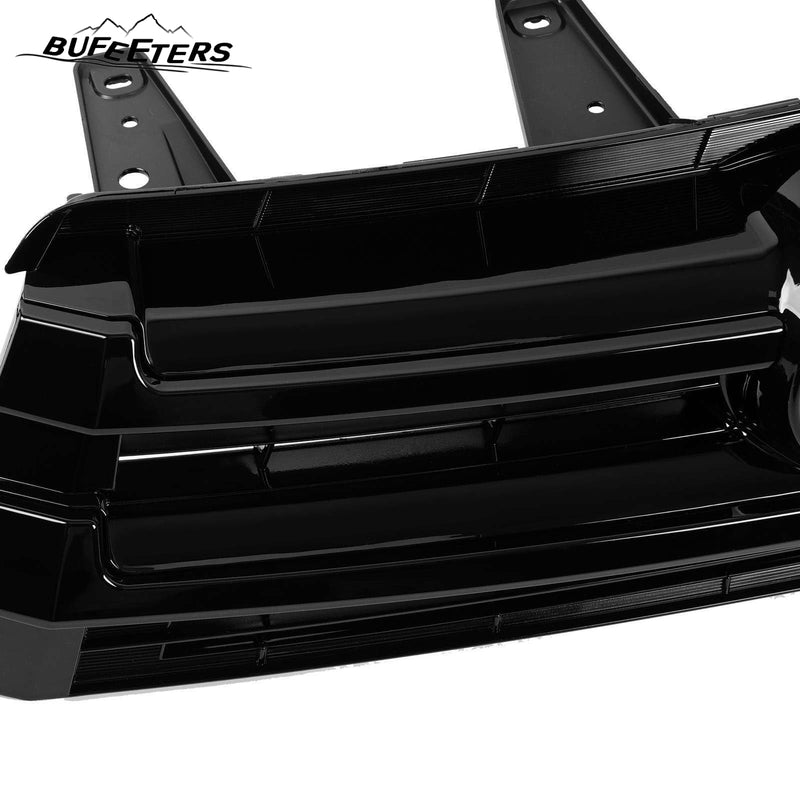 BUFEETERS Front Upper and Lower Grille Fit For 2017 2018 2019 Toyota Highlander,Factory Style,Gloss Black