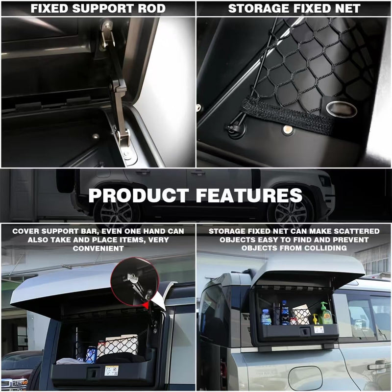 BUFEETERS Exterior Side Mounted Gear Box Carrier Luggage Fit For 2020-2024 Defender 90 110 130