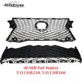 BUFEETERS  Front Upper and Lower Grille Assembly Fit For 2016 2017 2018 2019 Lexus RX350 RX450 F Sport,Grey
 