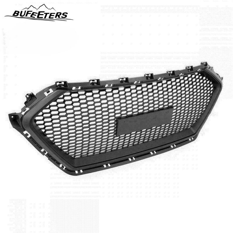 BUFEETERS     Front Bumper Hood Grille Fit For 2017 2018 Hyundai Elantra Sedan,Honeycomb Style,Matte Black