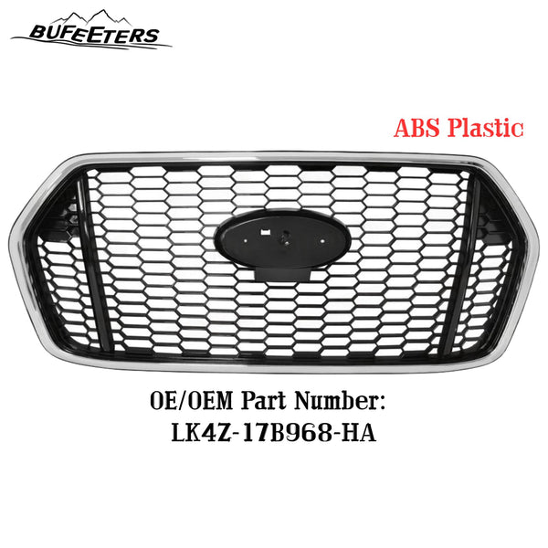BUFEETERS Front Upper Grille Chrome Surround Fit For 2020 2021 2022 Ford Transit T150 T250 T350,Factory Style,Chrome&Black