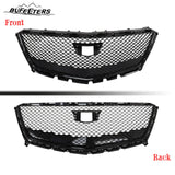 BUFEETERS   Front Bumper Upper Grille Fit For 2016 2017 2018 2019 2020 2021 Cadillac XT5,Mesh Style,Gloss Black
