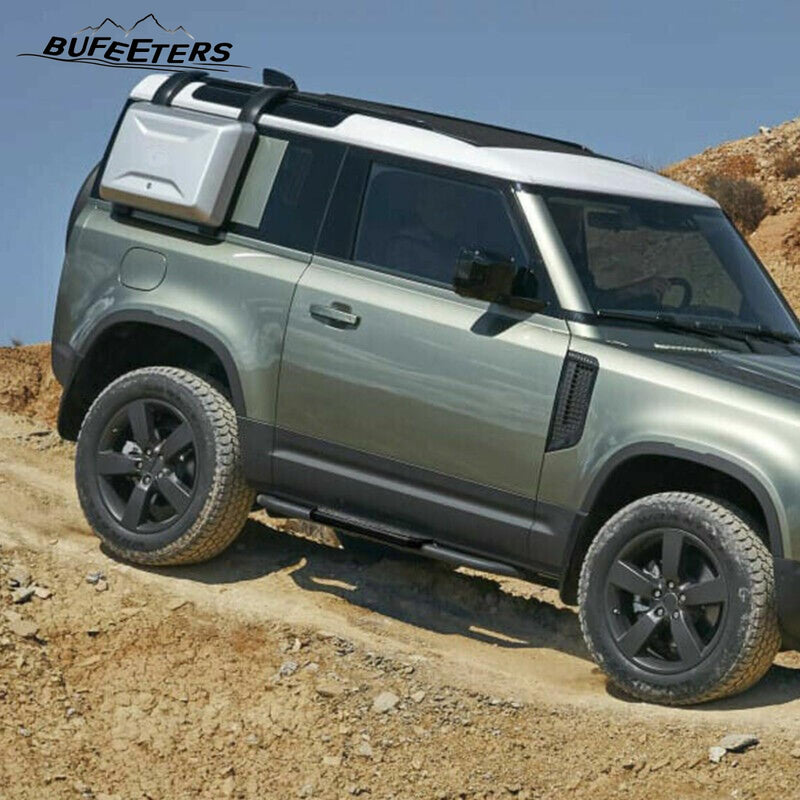 BUFEETERS  Side Step Running Board Nerf Bar Fit For Land Rover Defender 90 L663 2020 2021 2022 2023,Black