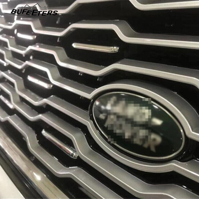 BUFEETERS   Front Grille Mesh Vent Cover Grill Bar Fit For Range Rover 2018+ SVA,Black&Silver