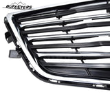 BUFEETERS  Front Bumper Upper Grille W/o Camera Hole Fit For 2016 2017 2018 Cadillac CT6,Factory Style,Chrome&Black