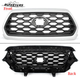 BUFEETERS   Front Bumper Grille Fit For 2016 2017 2018 2019 2020 2021 2022 2023 Toyota Tacoma TRD,Honeycomb 2021 TRD Look Style,040 Super White&Gray
