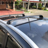 BUFEETERS 4Pcs Roof Rack Cross Bars + Side Rails Luggage Carrier Fit For 2012 2013 2014 2015 2016 Honda CRV CR-V,Factory Style,Black&Silver
