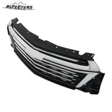 BUFEETERS  Front Bumper Upper Grille Chrome Surround Fit For 2022 2023 Chevy Chevrolet Traverse,Horizontal Billet Style,Chrome&Black