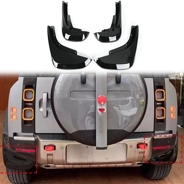 BUFEETERS 4PC Mud Flaps Mudguards Fenders Splash Guards Fit For 2020 2021 2022 2023 2024 Land Rover Defender 110,Gloss Black