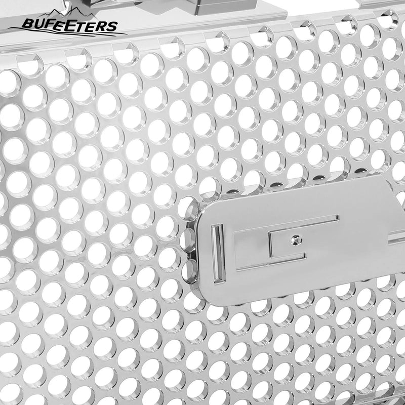 BUFEETERS Front Bumper Upper Grille Fit For 2007 2008 2009 2010 2011 2012 2013 2014 GMC Yukon/Yukon XL 1500 2500,Honeycomb Style,Chrome