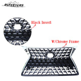 BUFEETERS Front Upper Grille Fit For 2014 2015 2016 2017 2018 2019 2020 2021 2022 LEXUS GX460,Mesh Style,Black W/Chrome Frame