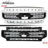 BUFEETERS Front Bumper Upper Grille Fit For 2020 2021 2022 F-250 F-350 F450 F550 Super Duty,Lariat Sport Style,Oxford White&Black