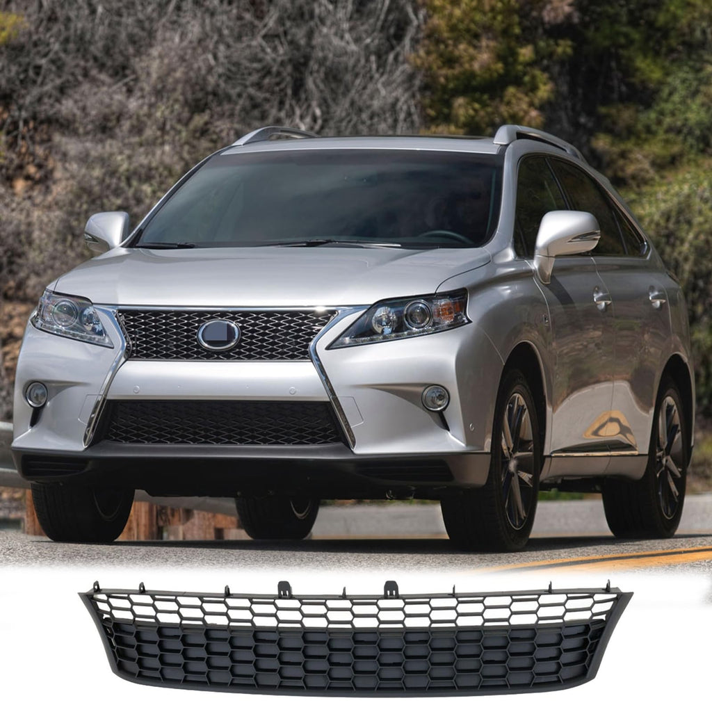 BUFEETERS  Front Bumper Lower Grille Fit For 2013 2014 2015 Lexus RX350 RX450h,Factory Style,Black