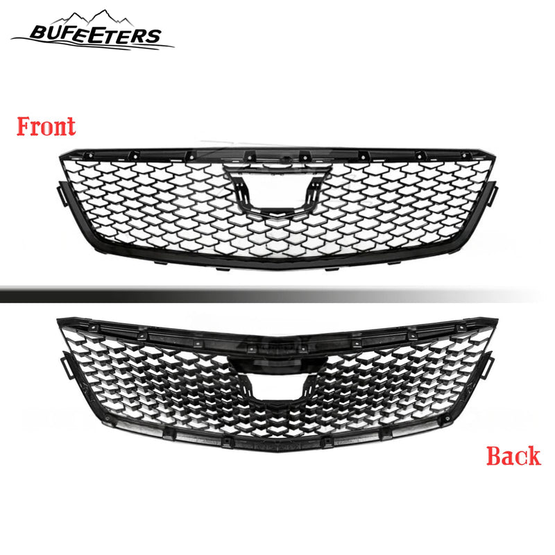 BUFEETERS  Front Bumper Upper Grille Cover Fit For 2020 2021 2022 2023 2024 Cadillac CT4,CT4-V Blackwing Style,Gloss Black