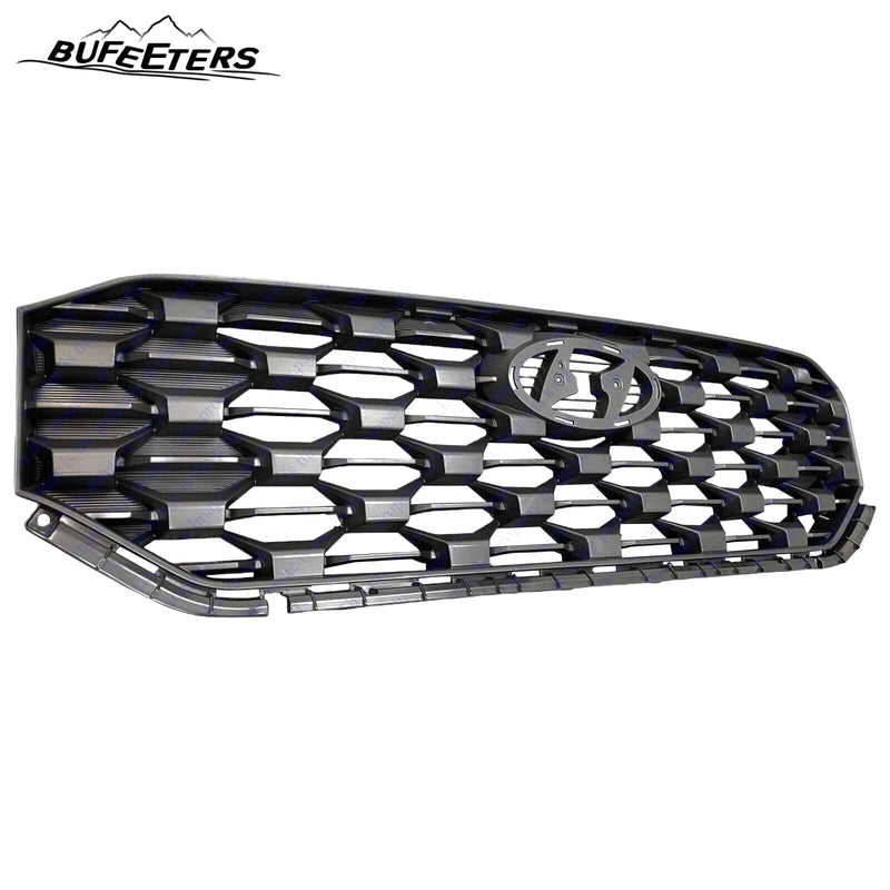 BUFEETERS   Front Bumper Grille Assembly Fit For 2021 2022 Hyundai Santa Fe,Factory Style,Black