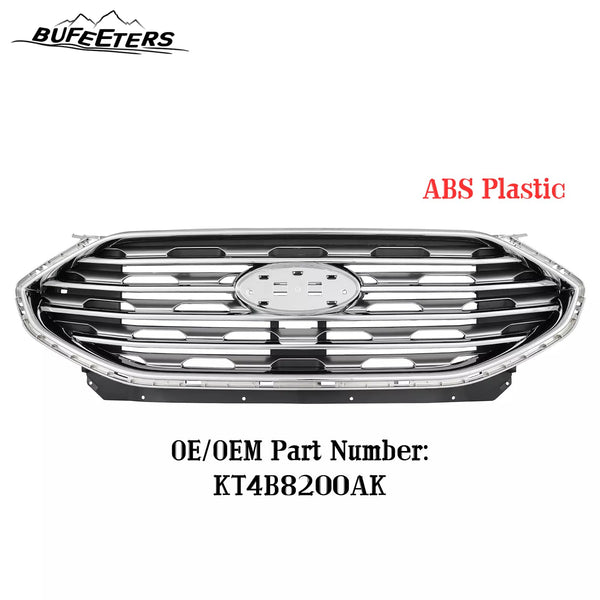 BUFEETERS Front Bumper Upper Chrome Grille Fit For 2019 2020 2021 2022 Ford Edge