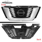 BUFEETERS Front Bumper Upper Grille Fit For 2017 2018 2019 2020 Nissan Rogue,Factory Style,Chrome&Black