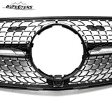 BUFEETERS  Front Bumper Upper Grille Fit For 2015 2016 2017 2018  2019 Mercedes Benz GLE Coupe Sport C292 ,Diamond Style,Black