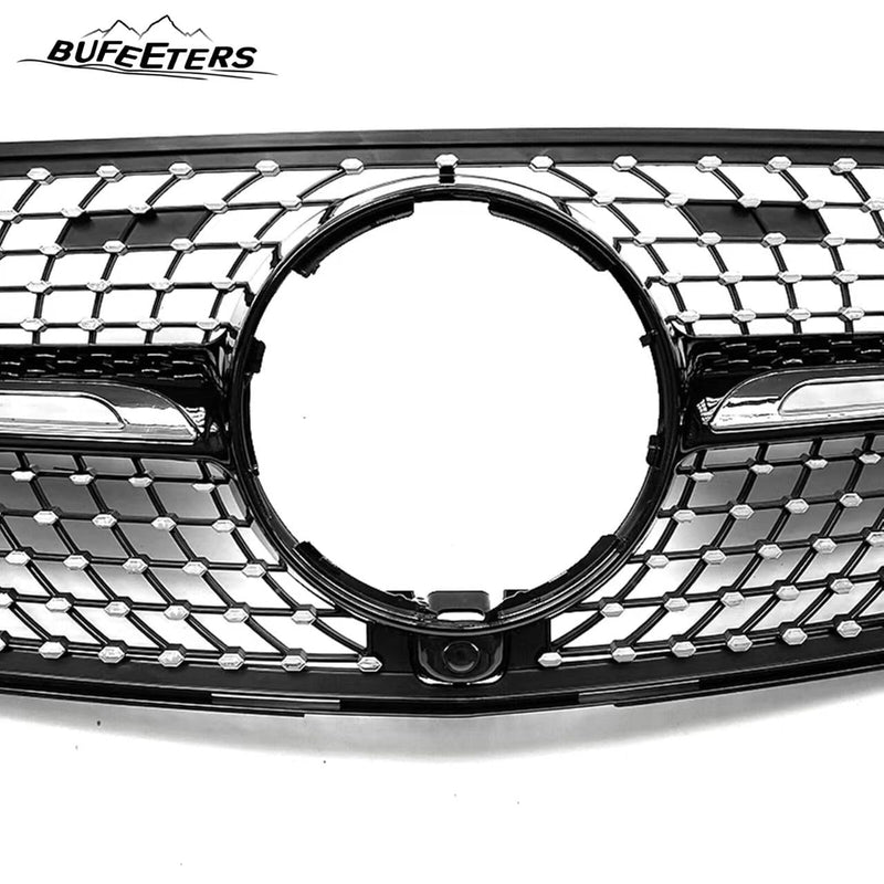 BUFEETERS  Front Bumper Upper Grille Fit For 2015 2016 2017 2018  2019 Mercedes Benz GLE Coupe Sport C292 ,Diamond Style,Black