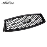 BUFEETERS   Front Bumper Upper Lower Grille Fog Light Bezels Cover Fit For 2018 2019 2020 2021 2022 INFINITI Q50 Sport,Mesh Style,Gloss Black