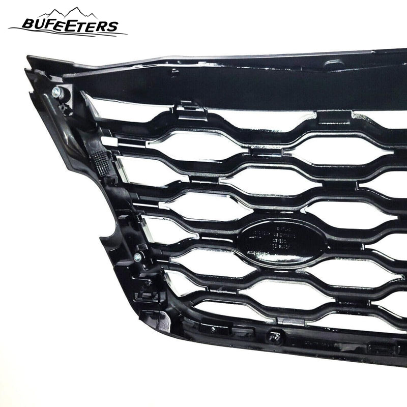 BUFEETERS  Front Bumper Upper Grille  Fit For 2018 2019 2020 2021 2022 2023 Range Rover Velar,Honeycomb Style,Gloss Black
