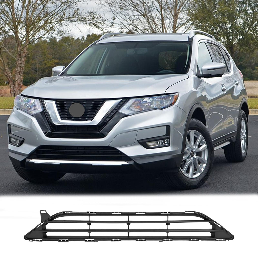 BUFEETERS Front Bumper Lower Grille Fit For 2017 2018 2019 2020 Nissan Rogue,Factory Style,Black