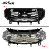 BUFEETERS Front Bumper Upper Grille Fit For 2018 2019 2020 2021 GMC Terrain,Denali Style,Gloss Black