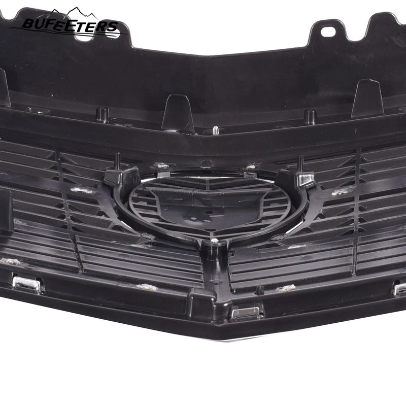 BUFEETERS  Front Bumper Upper Grille Fit For 2014 2015 2016 2017 2018 2019 Cadillac CTS,Factory Style,Nickle Pearl Chrome
