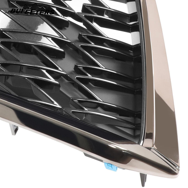 BUFEETERS  Front Upper Grille Without Camera Hole Fit For 2020 2021 2022 Lexus RX350 RX450h RX450hL F Sport,Factory Style,Chrome&Black