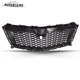 BUFEETERS   Front Bumper Upper Grille W/Camera Hole Fit For 2017 2018 2019 2020 2021 Cadillac XT5,Diamond Style,Gloss Black