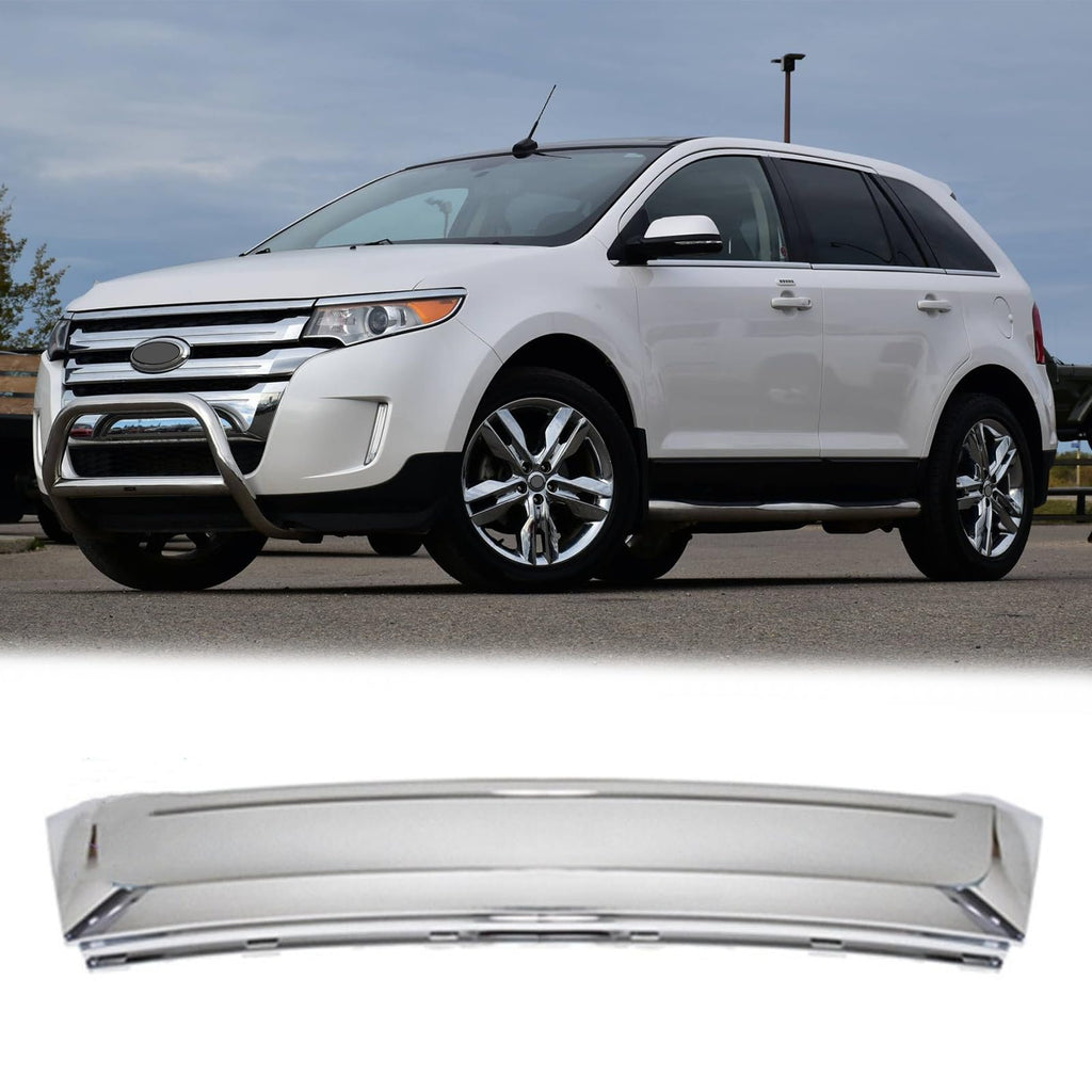 BUFEETERS Front Lower Grille Grill Chrome Moulding Trim Fit For 2011 2012 2013 2014 Ford Edge,Factory Style,Chrome&Silver
