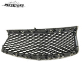 BUFEETERS  Front Bumper Upper Grille Fit For 2016 2017 2018 2019 2020 INFINITI QX60,Mesh Style,Gloss Black