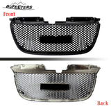 BUFEETERS Front Upper Grille Round Hole Mesh Fit For 2007 2008 2009 2010 2011 2012 2013 2014 GMC Yukon/Yukon XL,Denali Style,Gloss Black