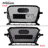 BUFEETERS  Front Bumper Mesh Honeycomb Sport Hex Grille Fit For 2013 2014 2015 2016 2017 Audi Q5 SQ5,RSQ5 Style,Gloss Black