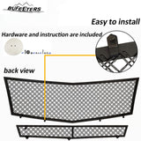 BUFEETERS  Front Bumper Stainless Steel Mesh Grille Fit For 2008 2009 2010 2011 2012 2013 Cadillac CTS/2011 2012 2013 CTS Coupe,Mesh Style,Black