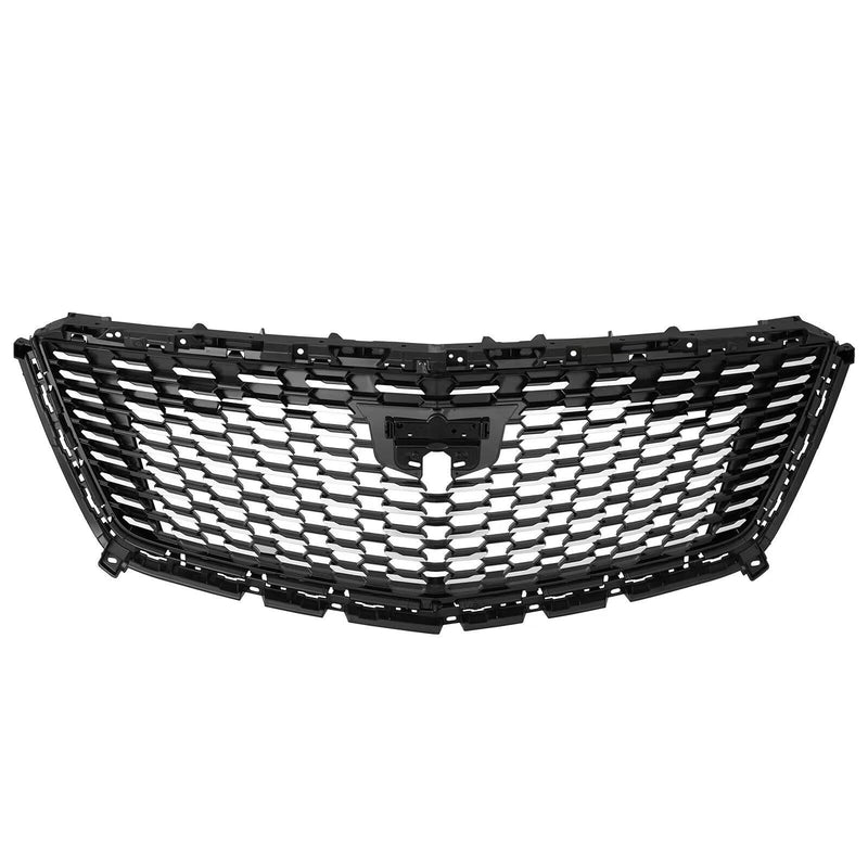 BUFEETERS Front Grille Grill Fit For 2016 2017 2018 2019 2020 2021 2022 2023  Cadillac XT5,Sky Diamond Style,Silver+Black