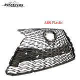 BUFEETERS  Front Bumper Grille With Chrome Trim Surround Fit For 2018 2019 2020 2021 Lexus NX300 F Sport,Honeycomb Style,Chrome&Matte Gray