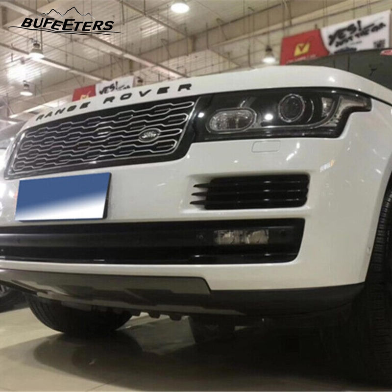 BUFEETERS   Front Grille Mesh Vent Cover Grill Bar Fit For Range Rover 2018+ SVA,Black&Silver