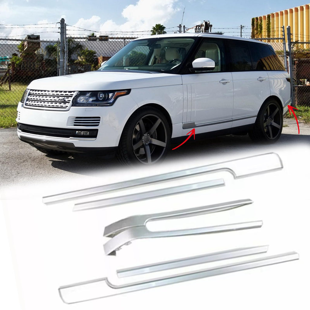 BUFEETERS Door Side Body Molding Trim Strip Kit Fit For 2013 2014 2015 2016 2017 2018 2019 2020 2021 2022 Land Rover Range Rover Vogue L405,Sliver