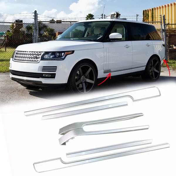BUFEETERS Door Side Body Molding Trim Strip Kit Fit For 2013 2014 2015 2016 2017 2018 2019 2020 2021 2022 Range Rover Vogue L405,Sliver