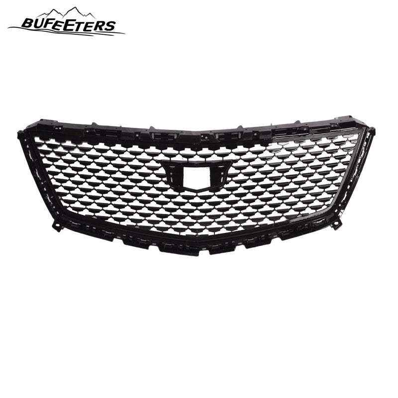 BUFEETERS  Front Bumper Upper Grille&Grille Outer Frame Fit For 2017 2018 2019 2020 2021 2022 2023 Cadillac XT5,Factory Style,Gloss Black