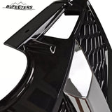 BUFEETERS Front Bumper Upper Grille Fit For 2014 2015 2016 Nissan Rogue,Honeycomb Style,Chrome&Black