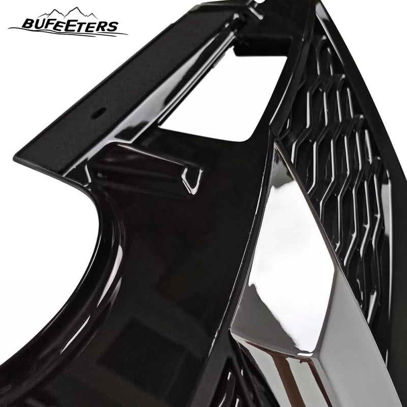 BUFEETERS Front Bumper Upper Grille Fit For 2014 2015 2016 Nissan Rogue,Honeycomb Style,Chrome&Black