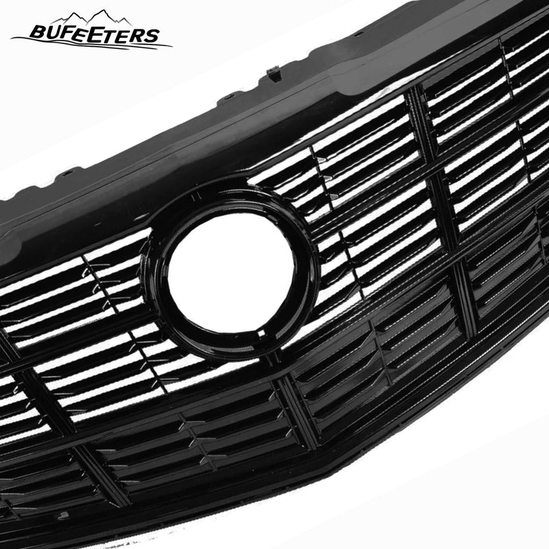 BUFEETERS  Front Bumper Upper Grille Assembly Fit For 2014 2015 2016 2017 2018 2019 Cadillac CTS,Factory Style,Gloss Black