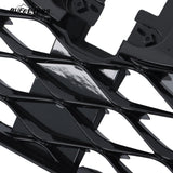 BUFEETERS  Front Bumper Upper Grille W/ Bumper Lower Trim Fit For 2015 2016 2017 INFINITI QX80,Factory Style,Chrome&Black