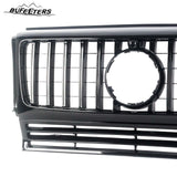 BUFEETERS  Front Bumper Upper Grille W/Camera Hole Fit For 1990-2018 Mercedes Benz W463 G-CLASS,GT/Panamericana Style.All Black