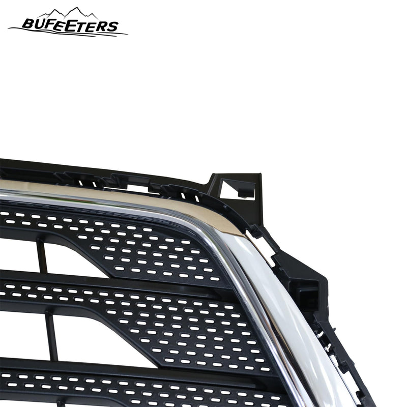 BUFEETERS Front Bumper Upper Grille Fit For 2018 2019 2020 2021 Chevy Chevrolet Traverse,Mesh Style,Chrome&Black